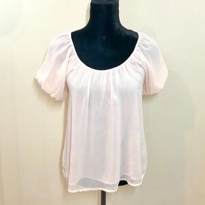 BLUSH CHIFFON TOP